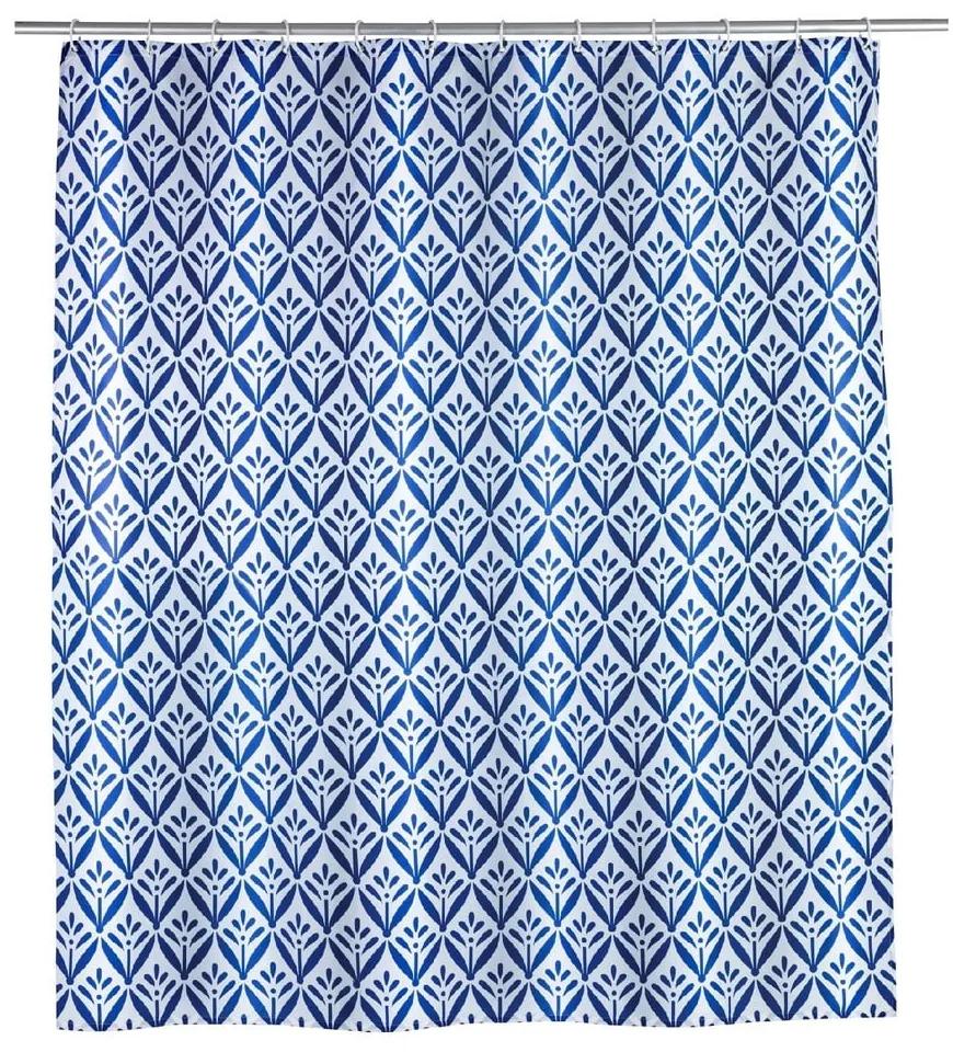 Perdea de duș Wenko Lorca, 180 x 200 cm, albastru