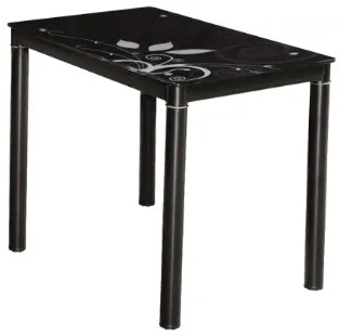 Masă de sufragerie 100 cm Damion (negru + negru) (pentru 4 persoane). 1050081