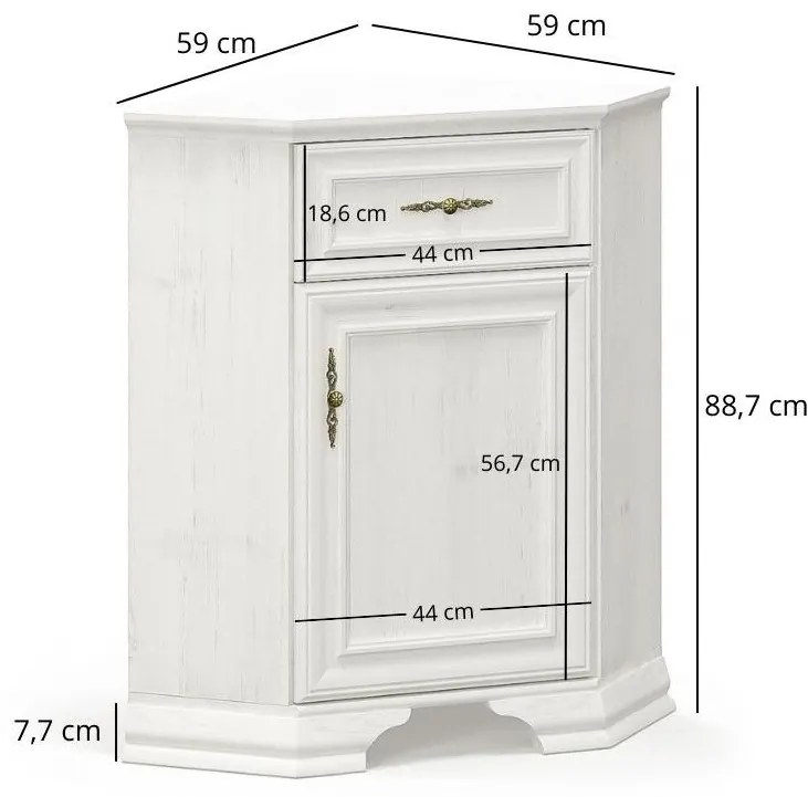 Comodă de colț Incantatos (pin andersen) . 1116886
