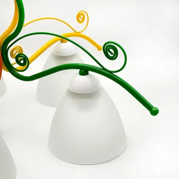 Lustră pe lanț RETRO 5xE27/60W/230V alb/colorat