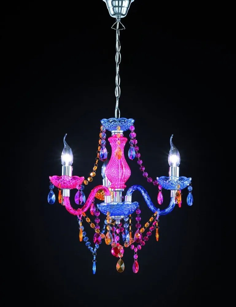 Lustră din metal cu abajur din sticlă acrilică ø 46 cm Lüster – Reality