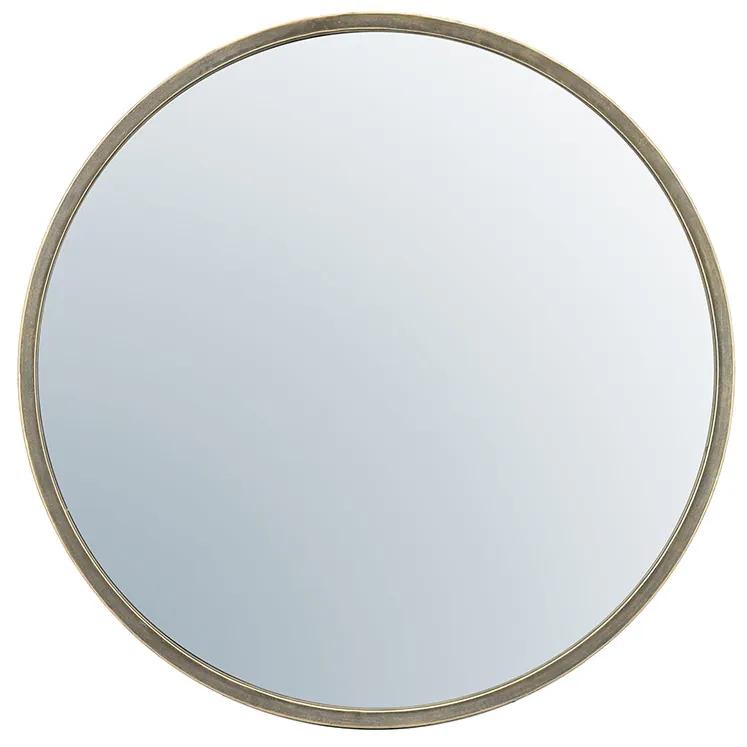 Oglinda rotunda cu rama aurie Selfie, 80 x 5 x 80 cm