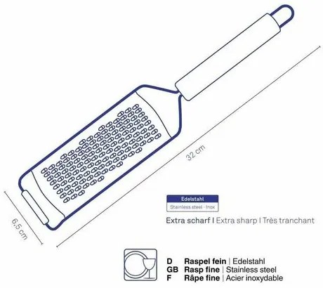 Răzătoare fină Kela Rondo, oțel inoxidabil 3 mm