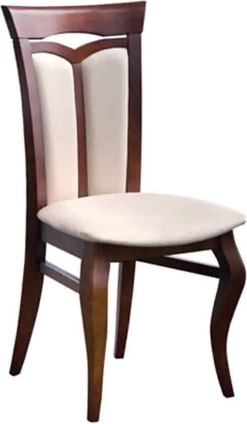 Scaun lemn masiv nuc Milan Alb- /50 cm, 47 × 37 × 96 cm