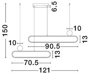Lustra suspendata LED design modern LIAISE