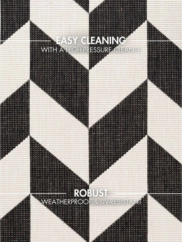 Covor pentru exterior și interior negru/crem 160x230 cm Haringey Terrick – Ted Baker