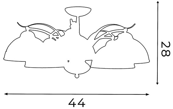 Plafonieră KORFU 5xE27/60W/230V