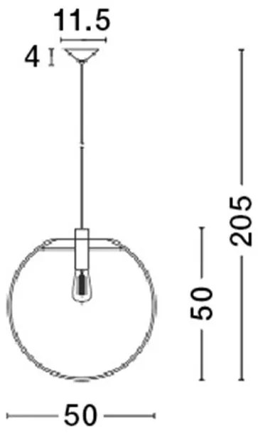 Lustra / Pendul design modern 50cm Ovvio NVL-42108003