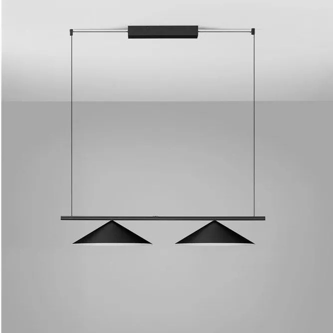 Lustra moderna suspendata LED Lui, negru