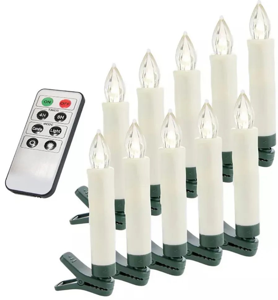 Set de lumanari fara fir cu telecomanda, 30 buc-multicolor