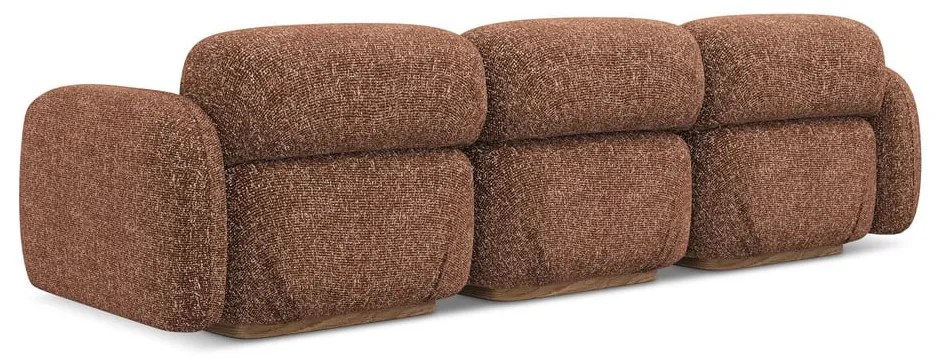 Canapea modulară portocalie/maro 270 cm Ailani – Makamii