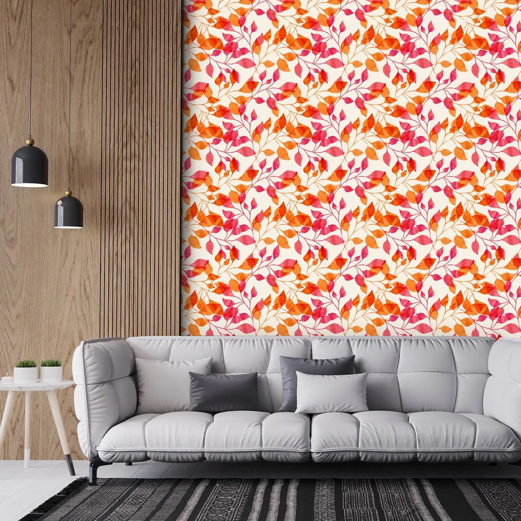 Tapet - Decor jucăuș de frunze