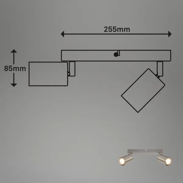Briloner 2172-022 - Corp de iluminat tip spot 2xGU10/9W/230V crom mat
