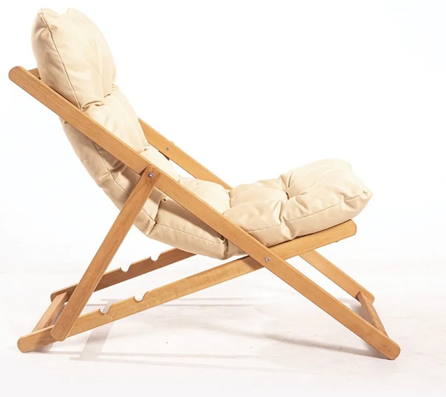 Set mobilier de grădină crem/natural din lemn de fag pentru 2 persoane – Floriane Garden