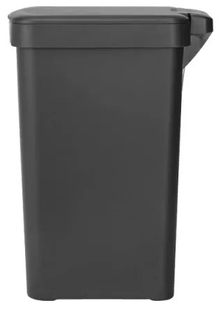 Coș cu pedală Brabantia StepUp 1008479, 16 L, Materiale ecologice, Deschidere mare, Gri închis