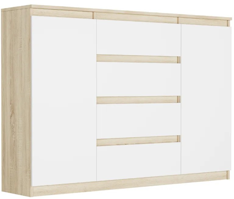 Comoda spațioasă R-140-S4 - diferite variante de culori sonoma mix alb