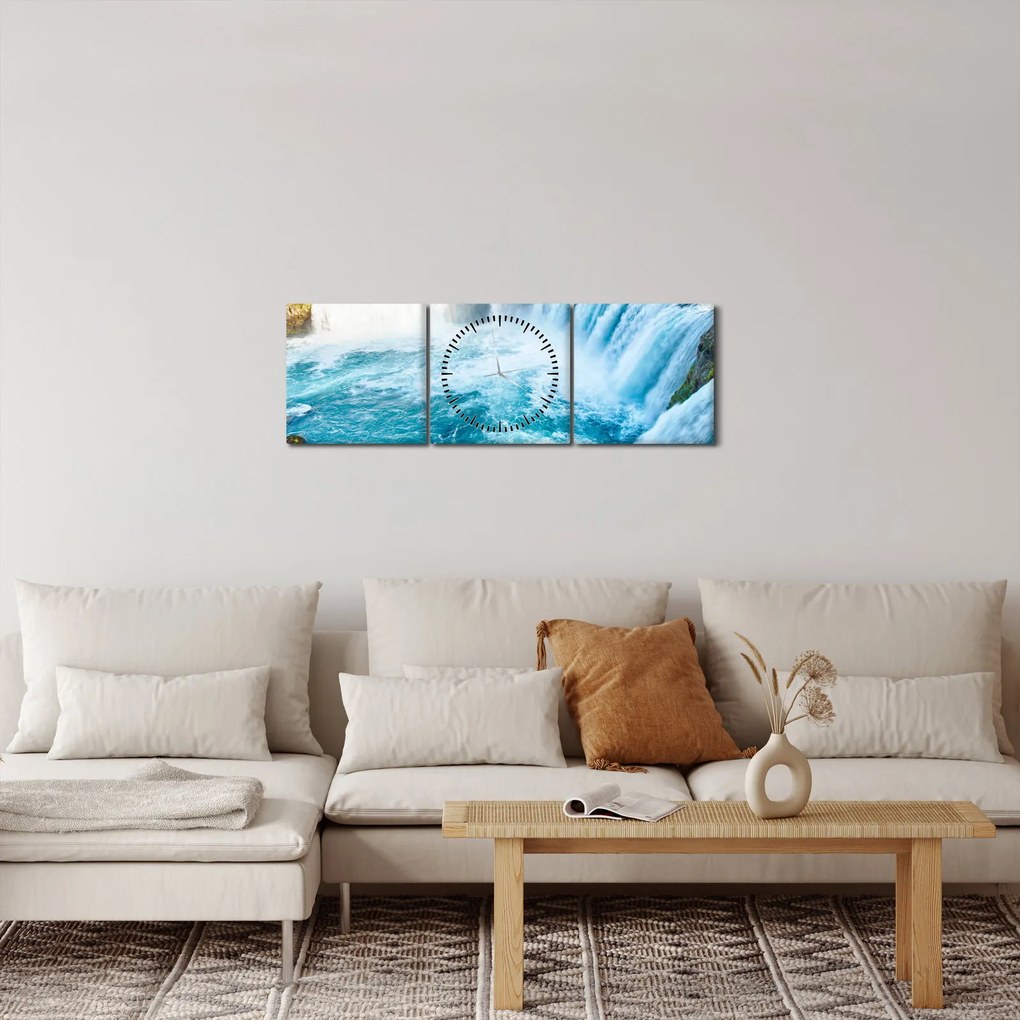Tablou - Cascade (cu ceas) (90x30 cm)