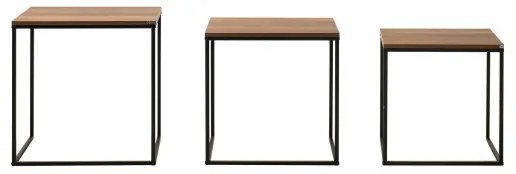 SET 3x măsuță de cafea maro