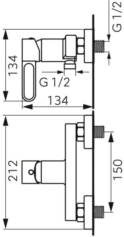 Baterie dus FDesign Zaffiro, auriu lucios - FDSFD1-ZFR-7-55