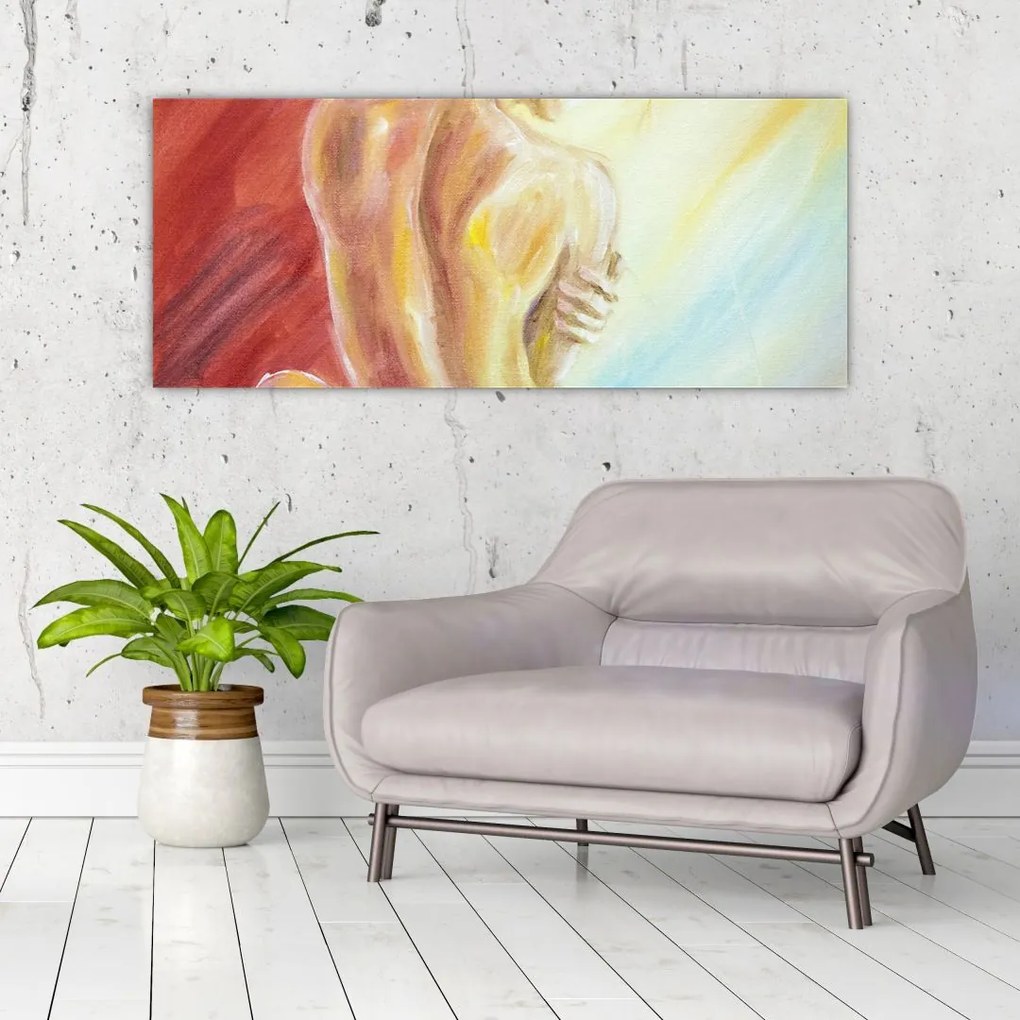 Tablou - Imaginea unei femei care se odihnește, pictură în ulei (120x50 cm)