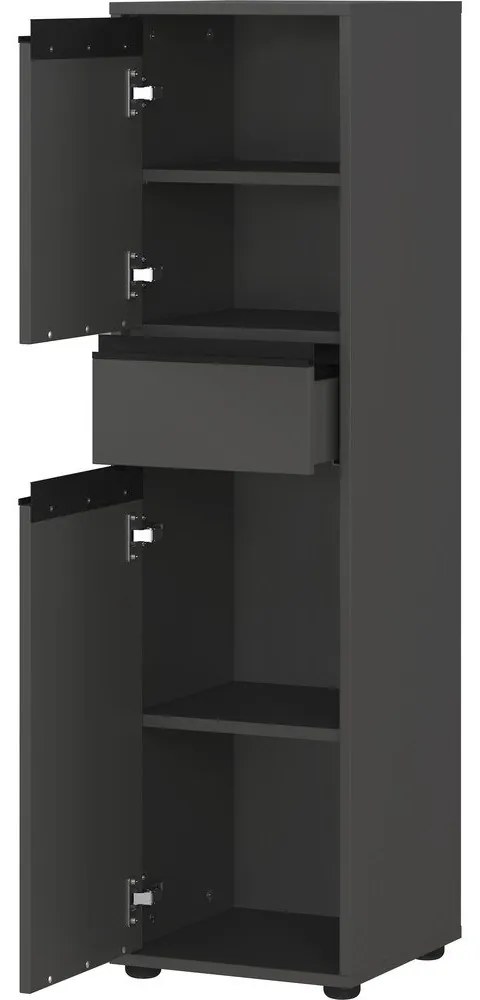 Dulap de baie gri antracit înalt/îngust 33x121 cm Lemont – Germania