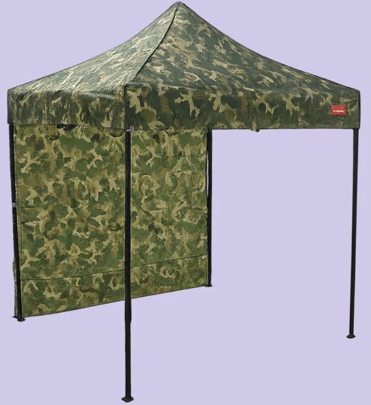 Pavilion de grădină 2x2m – din oțel, 1 perete lateral, Camuflaj