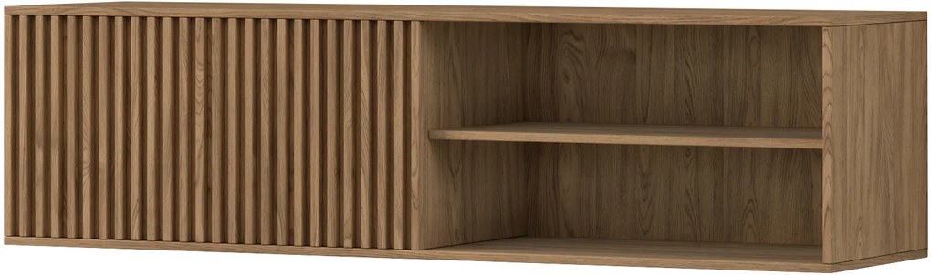 OFERTA Comoda TV de perete ENTSIAN 150x40cm, stejar artisan II. calitate