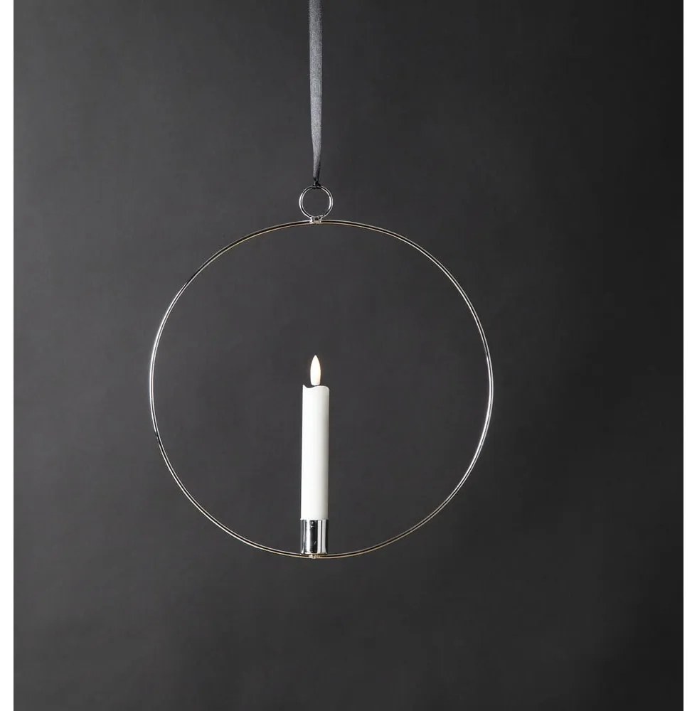 Decorațiune luminoasă argintie Flamme Ring – Star Trading