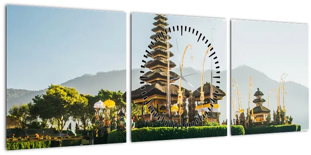 Tabloul Mount Batur (cu ceas) (90x30 cm)