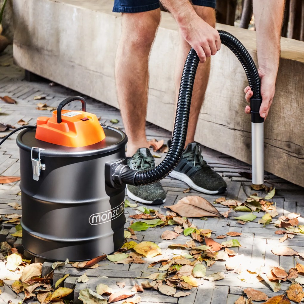 Monzana BENEDIKT 108582 1200 W, 18 kPa Aspirator de cenușă, negru/portocaliu Monzana