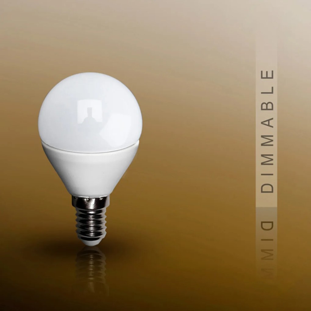 Bec LED E14 DIMABIL, 7W 3000K lumina calda Globe mini opal SV-50069