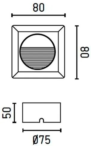 Corp exterior incastrabil LED IP44 Mini Carter 70402