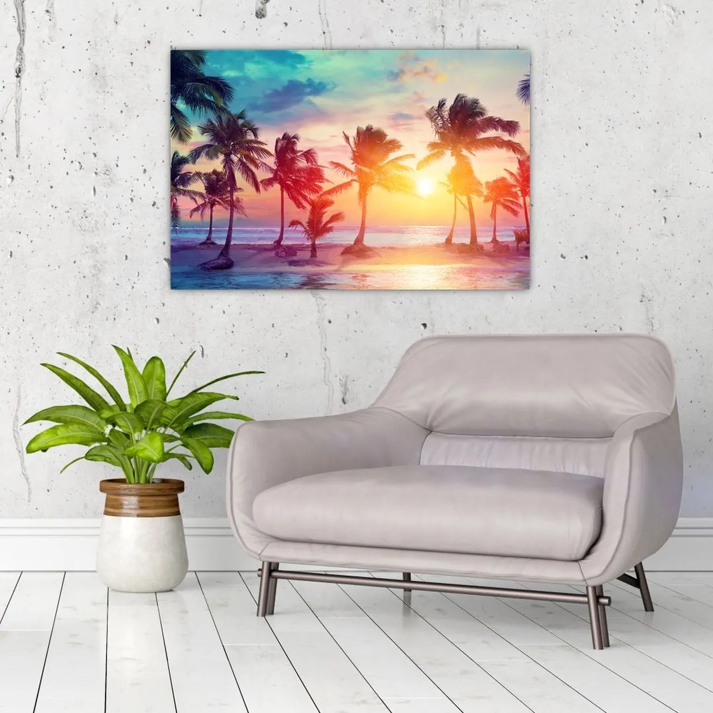 Tablou - Apus de soare tropical (90x60 cm)