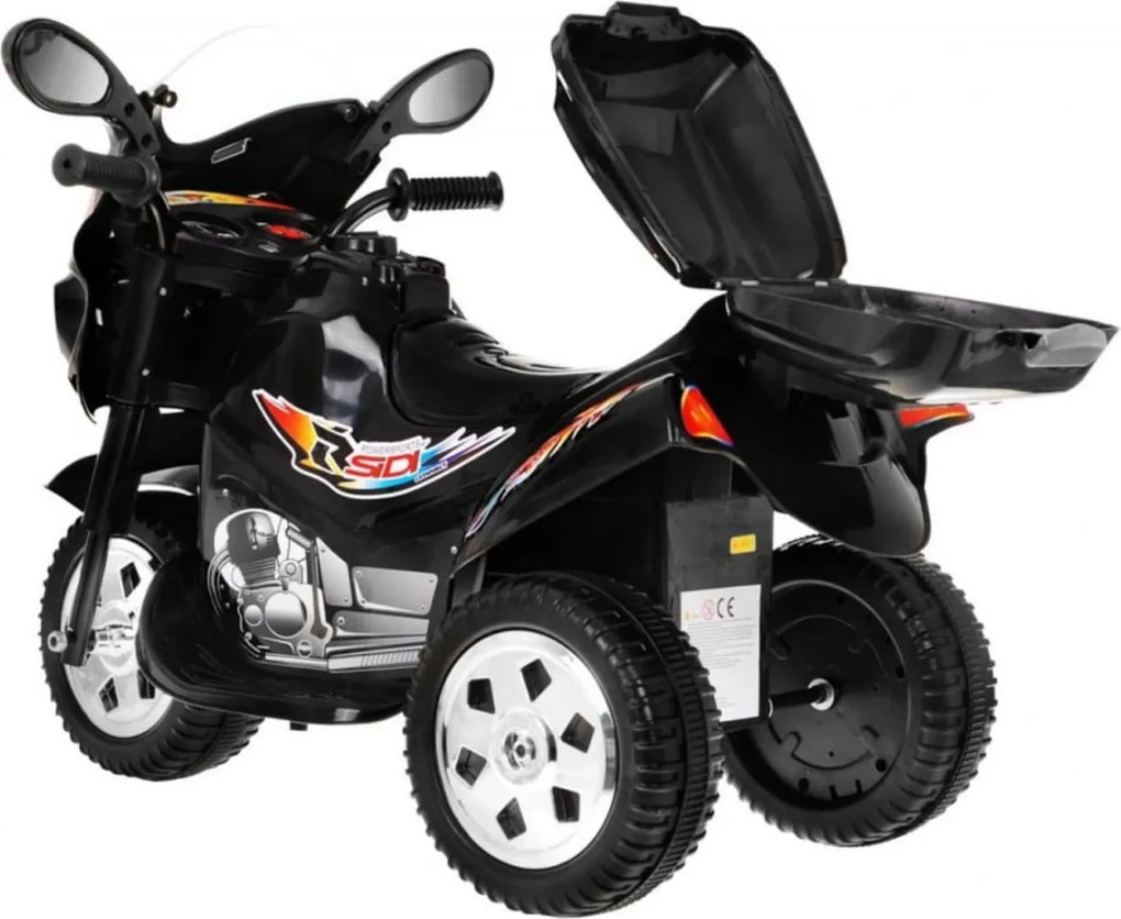 Motocicleta Electrica cu Acumulator Pentru Copii NOVOKIDS™ Moto Classico 88, 3-6 ani, Max 25 kg, Cu Melodii si Lumini, Trotineta Electrica, 3 Roti,