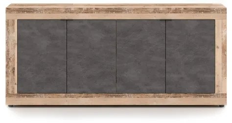 Comodă RUNEA, maro deschis/antracit