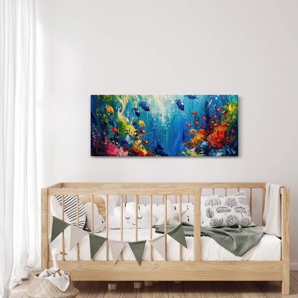 Tablou - Pictura lumii subacvatice (120x50 cm)