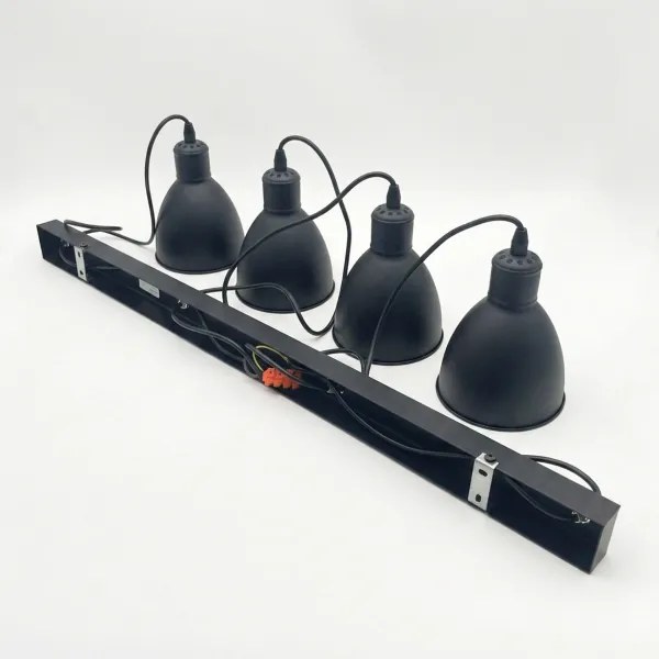 Brilagi - Lustră LED suspendată pe cablu RIDDY 4xE27/60W/230V neagră