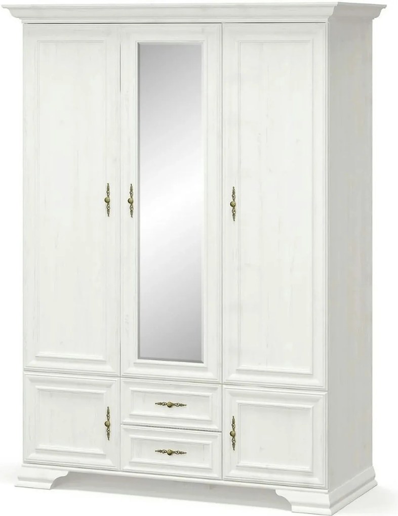 Dulap 5 usi IRYS, pin alb anderson, PAL laminat, 145x62x212 cm