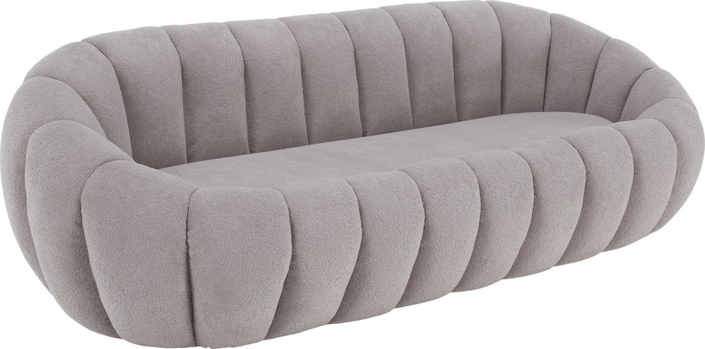 Canapea cu 3 locuri de lux, gri deschis, TEKVIO