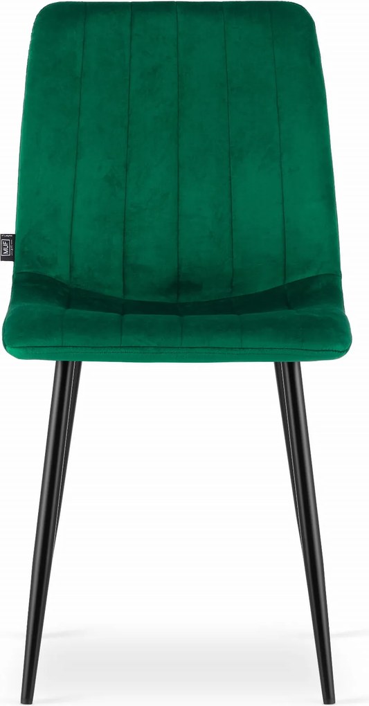 Verde scaun bucatarie LAVA din catifea cu picioare negre