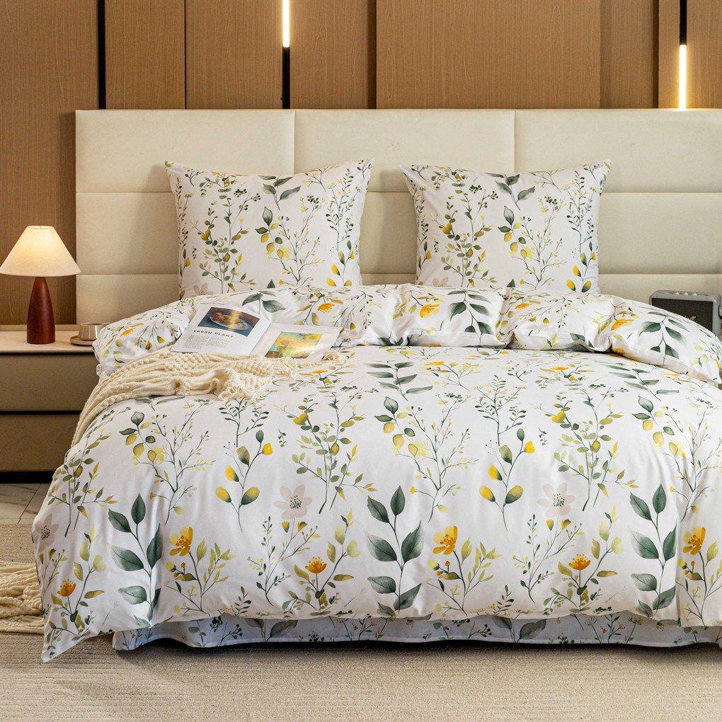 Lenjerie de pat din microfibra CITRUS GARDEN albă Dimensiune lenjerie de pat: 70 x 90 cm | 140 x 220 cm