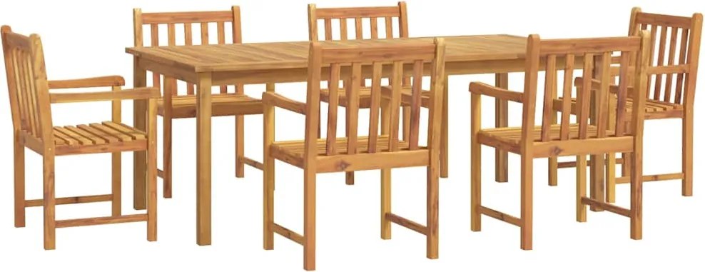 vidaXL Set mobilier de grădină, 7 piese, lemn masiv de acacia