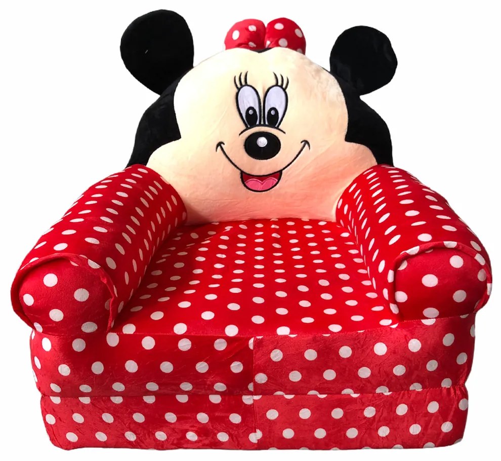 Fotoliu din plus extensibil - Minnie Mouse - Buline - Multicolor - FPE-04