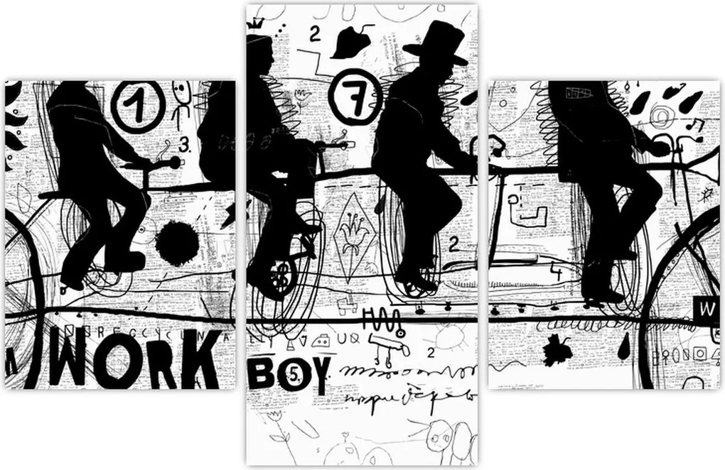 Tablou - Munca în echipă, ciclism (90x60 cm)