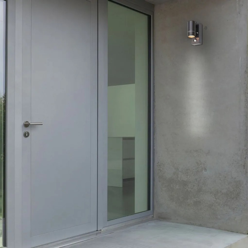 Aplica de perete exterior, cu senzor de miscare, protectie IP44, Medina negru