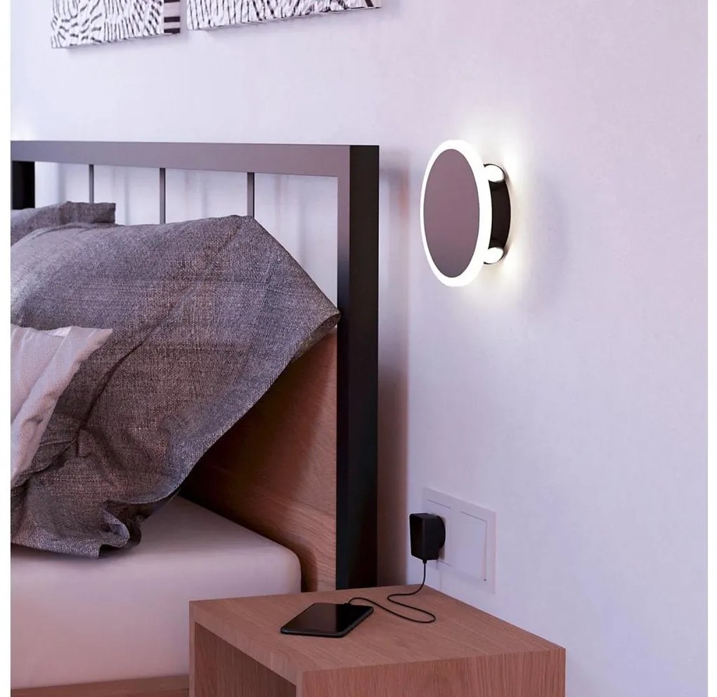 Aplică LED Eglo 901585 TALAMELLO LED/12W/230V 3000K d. 17 cm negru