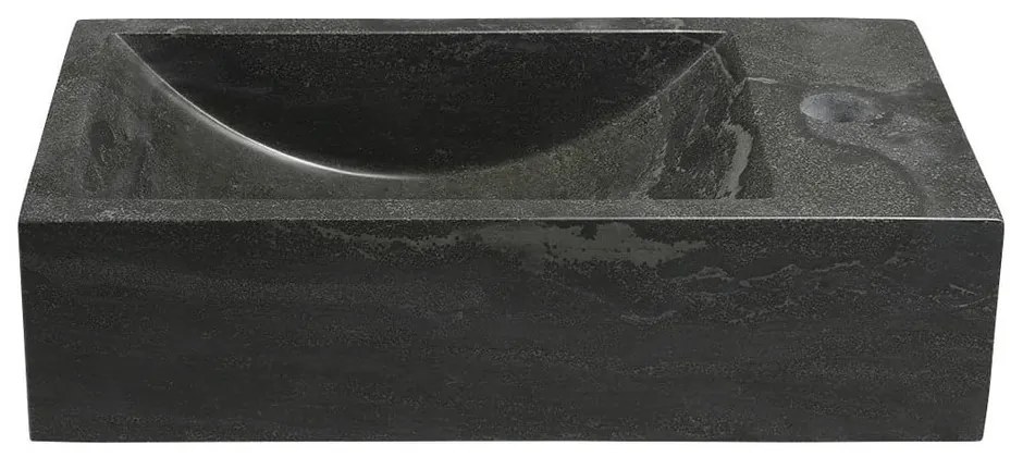 Chiuvetă mică pentru WC neagră din piatră 40x22 cm Blok – Sapho