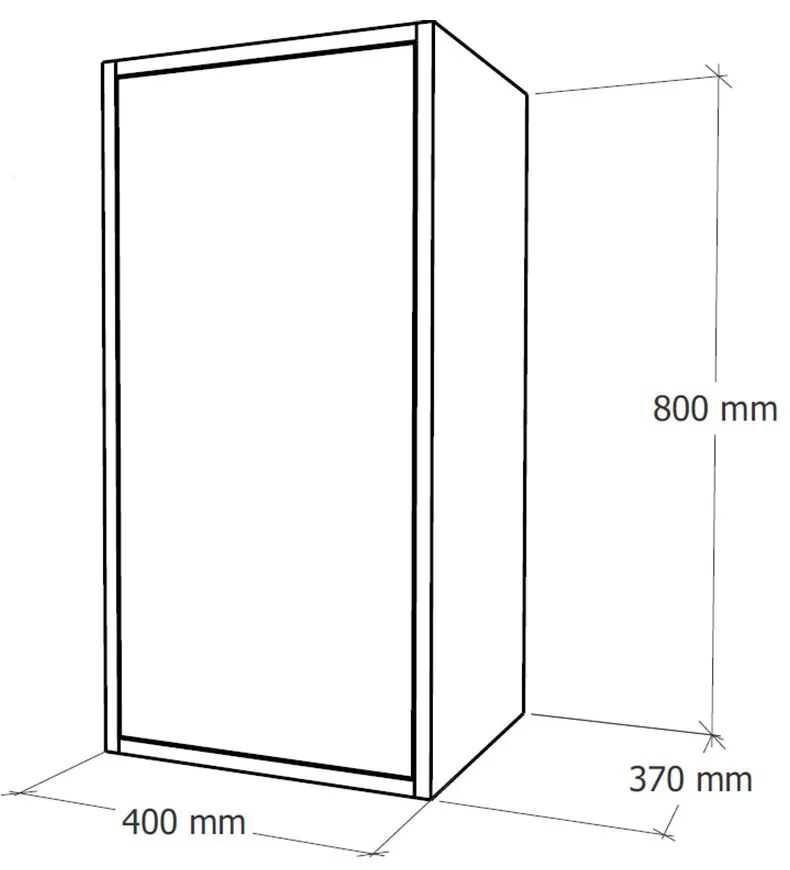 Boxie 1 ușă dulap de perete 80x40x37 cm stejar sonoma