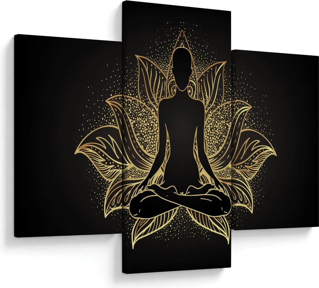 Tablou - Silueta într-o floare de lotus (90x60 cm)