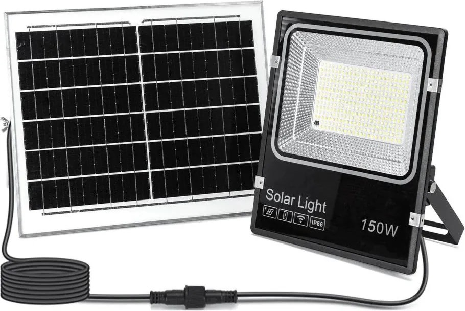 Aigostar- Reflector solar LED reglabil/150W/3,2V 3000K/4000K/6500K IP66 + telecomandă